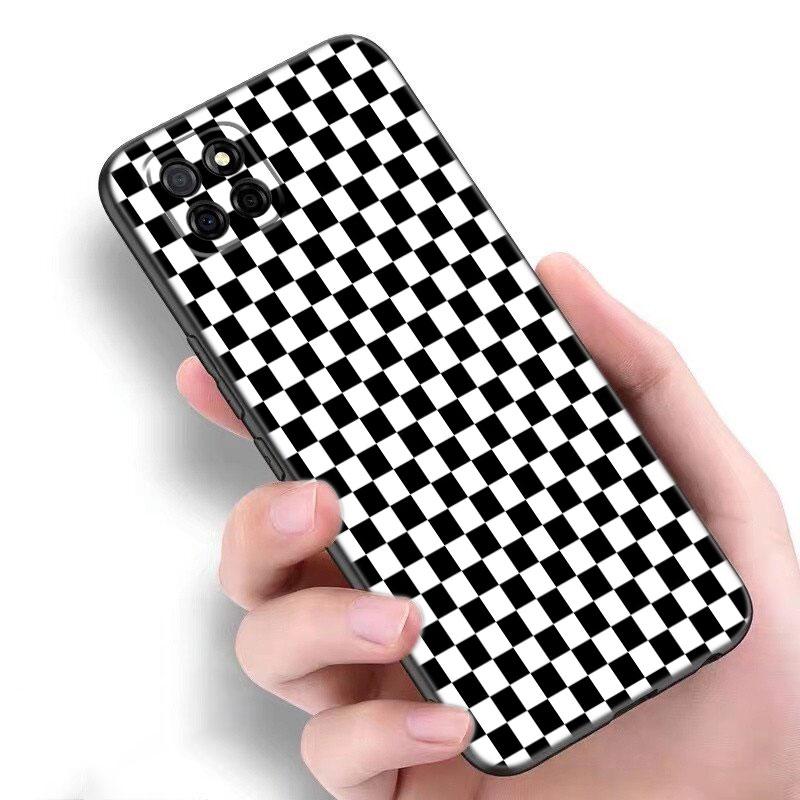 Schwarz Weiß Kariert Zebra Hülle Für Samsung A04 A21 A30 A50 A52 S A13 A14 A22 A23 A32 A53 A73 5G A11 A12 A31 A33 A51 A70 A71 A72