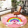 1pc rainbow cloud Round Chair mat office Area Rug - Non-Slip, Floor Mat for Office, Bedroom, and Indoor Decor p127280