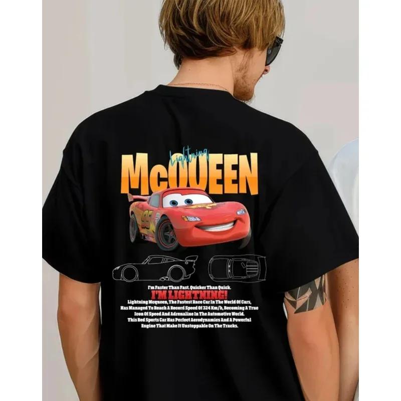 Family Summer Men's Women's Sally I'm Lightning Cars McQueen Graphic T-Shirt Accessories Fun Cotton Couple Top Kids T-Shirt