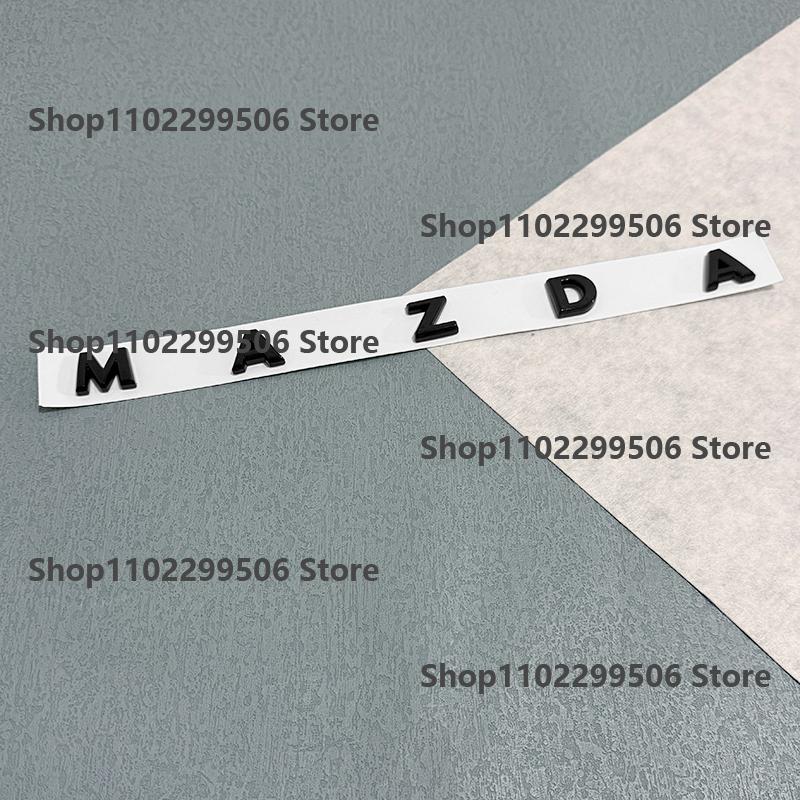 MAZDA EZ-6 Black carbon Chrome Car Rear Trunk Badge Replacement Stickerr For Mazda EZ6 Rear Trunk Tailgate Logo Accessories
