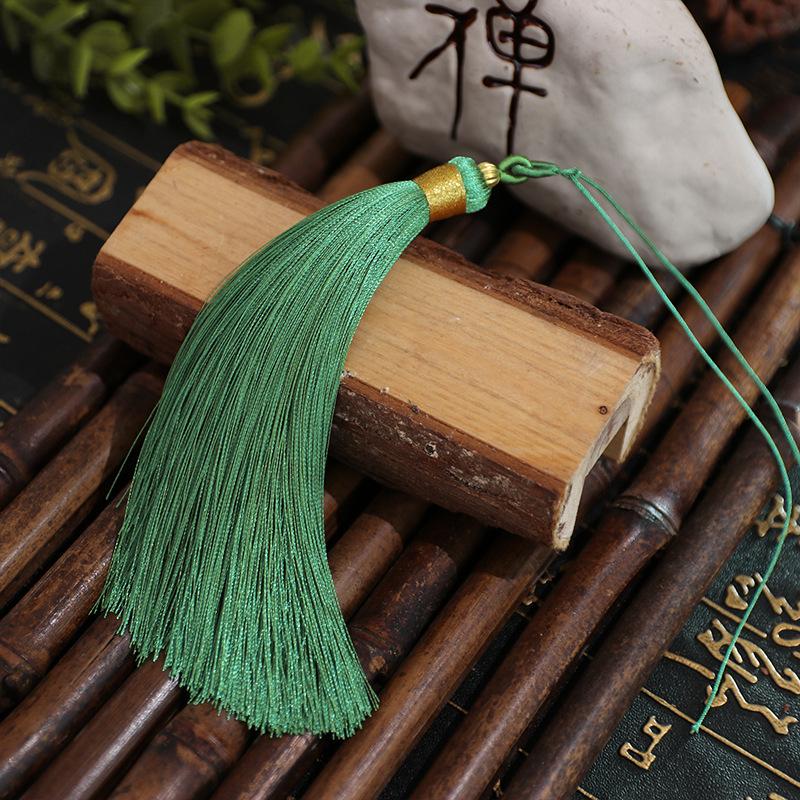 Tassel 13Cm Double Pull Circle Around Gold Thread Tassel, Polyester Tassel Ears, Fan Pendant Pendant Tassel Accessories, Tassel