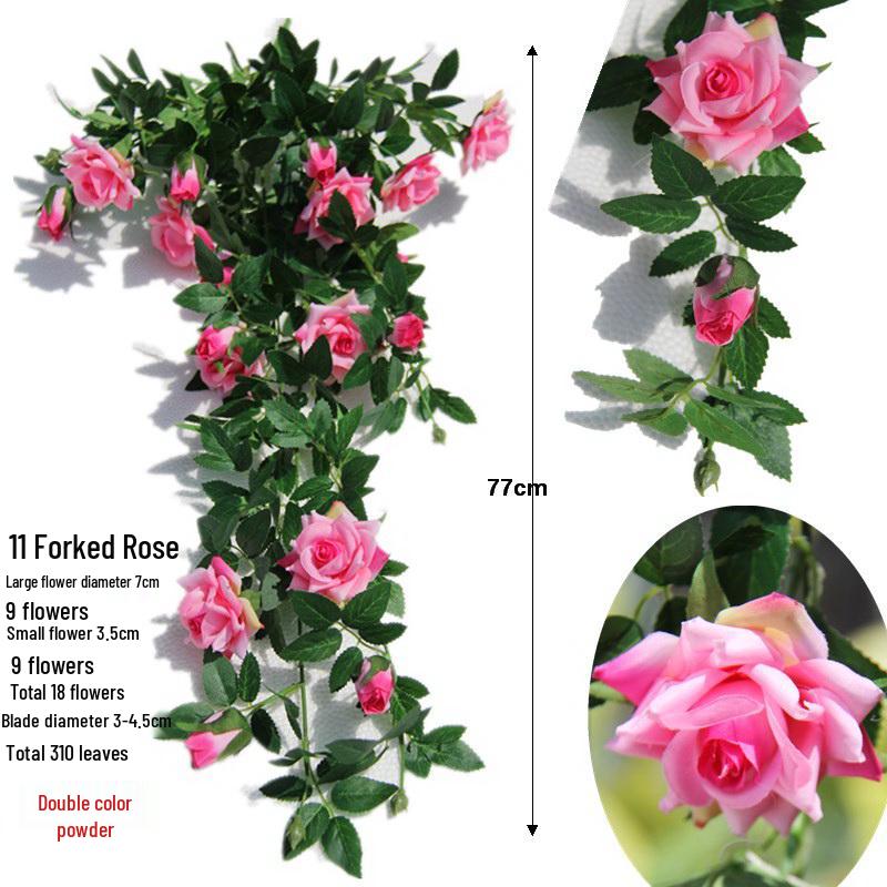 Artificial Rose Vine Hanging Decor for Walls and Ceilings