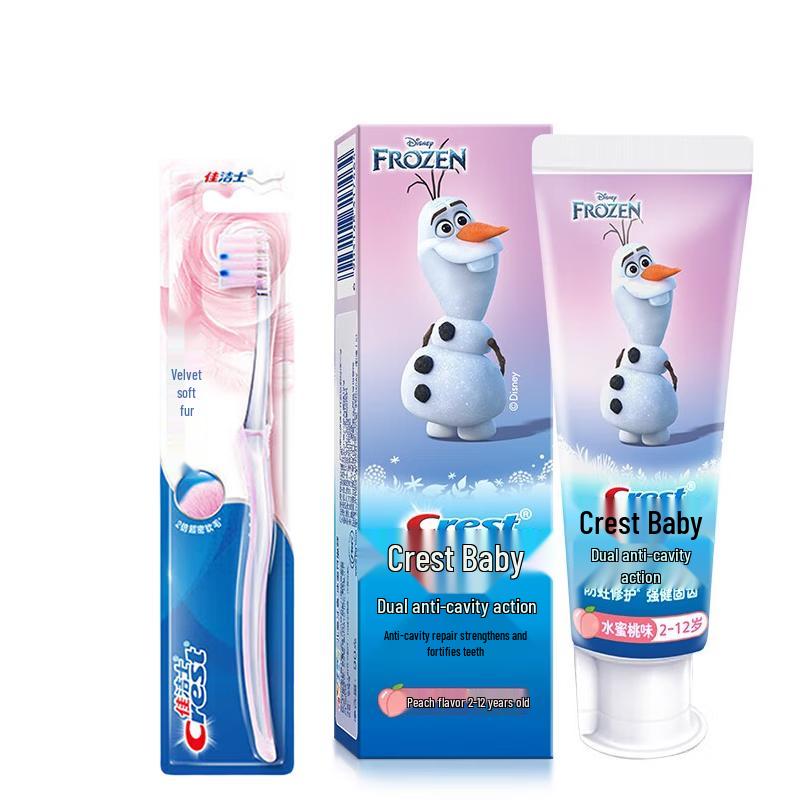 Crest Velvet Gum Care Toothbrush & Kids Toothpaste Combo