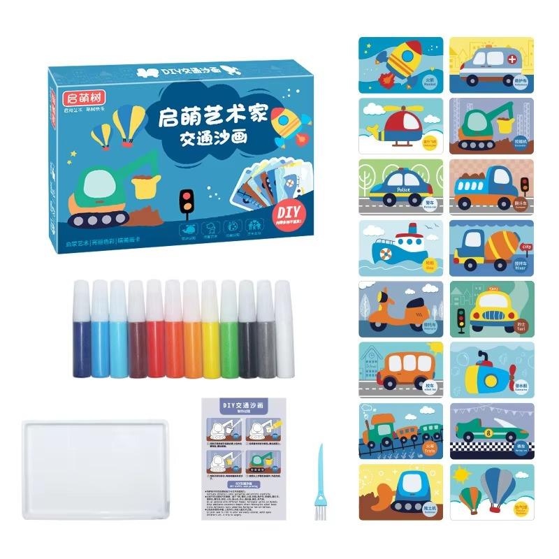 

Малювання піском 1 шт. Дитячий навчальний кольоровий малюнок Ручна творчість Набір для графіті Іграшки для дитячого садка синій