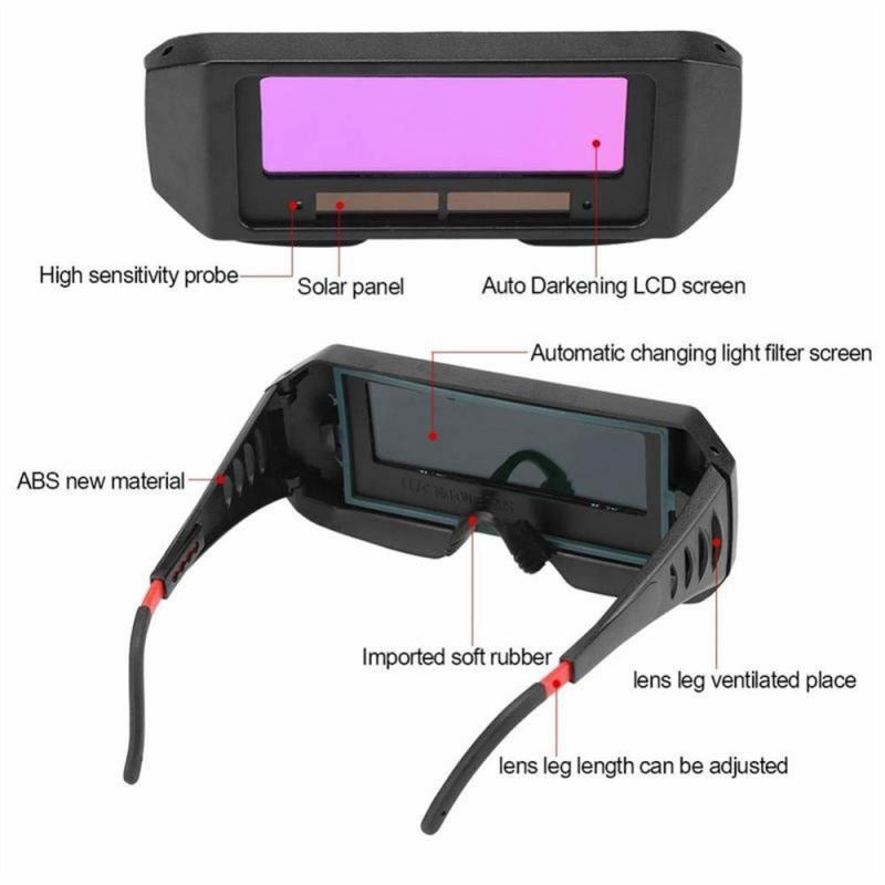 New Solar Auto Darkening Welding Glasses Welder Mask Eyes Goggle For Brazing Welding