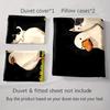 Duck carrying cat. Bedding Duvet cover sets Duvet covers Pillowcases gifts (1 * Duvet Cover 2 * Pillowcases, without duvet insert)