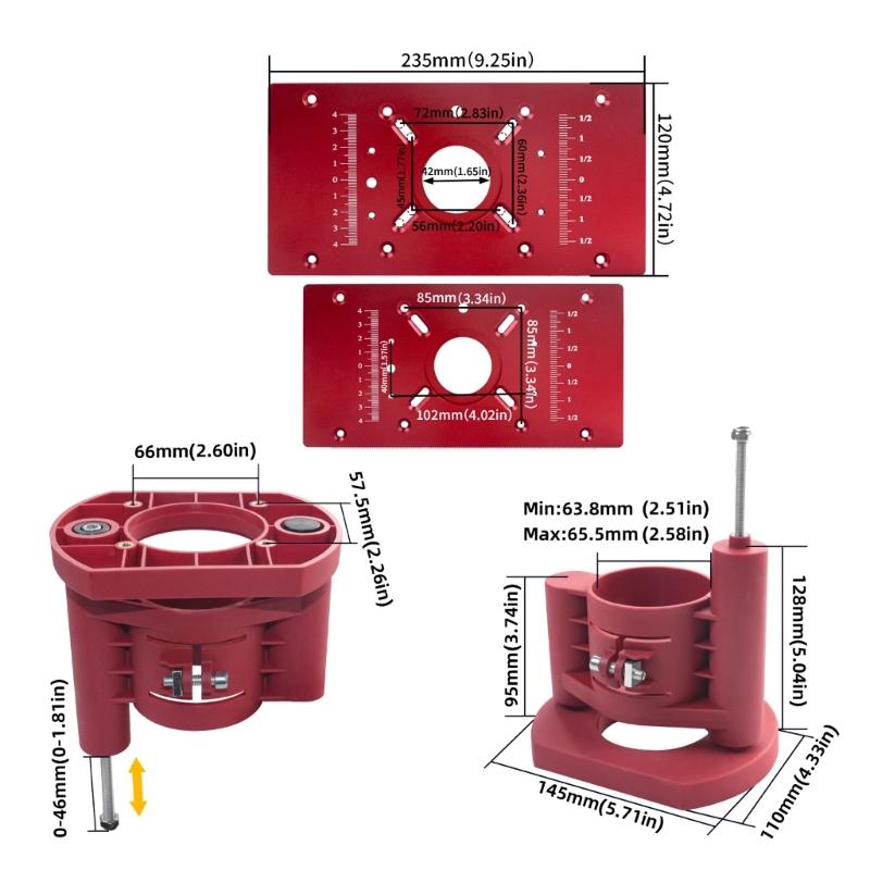 Woodworking Base Router Lift Kit for Secure Clamping No Shaking During Operation Improve Your Woodworking Experience