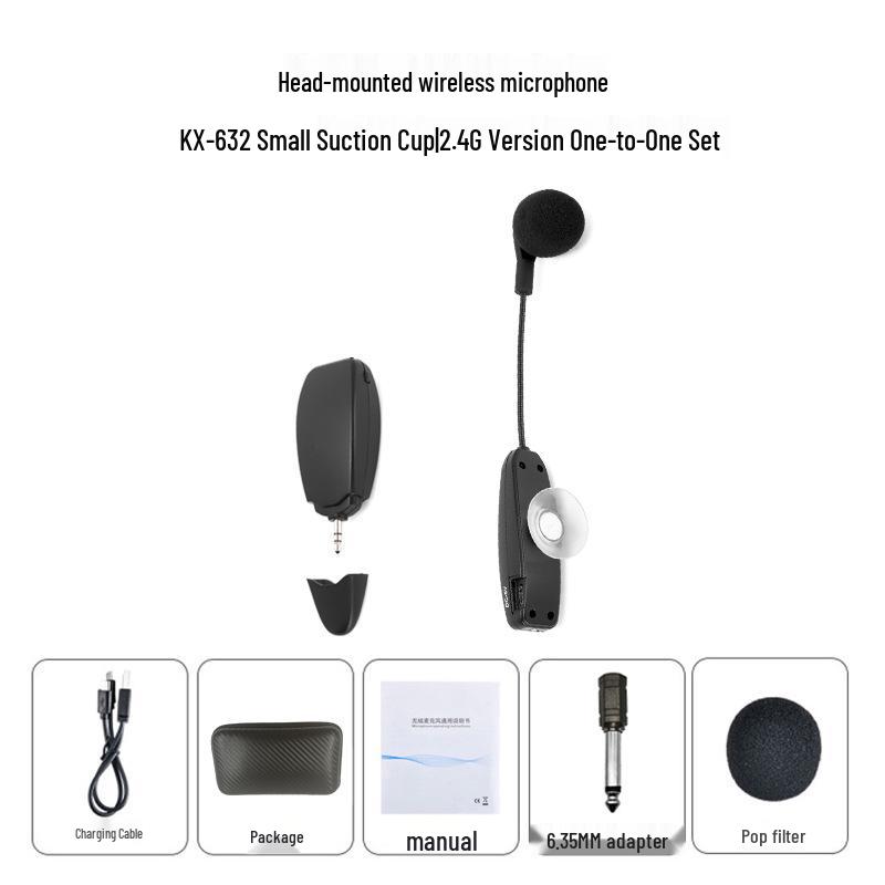 

Беспроводной микрофон-присоска для скрипки и звукосниматель для гитары для сценического выступления 2.4G Set