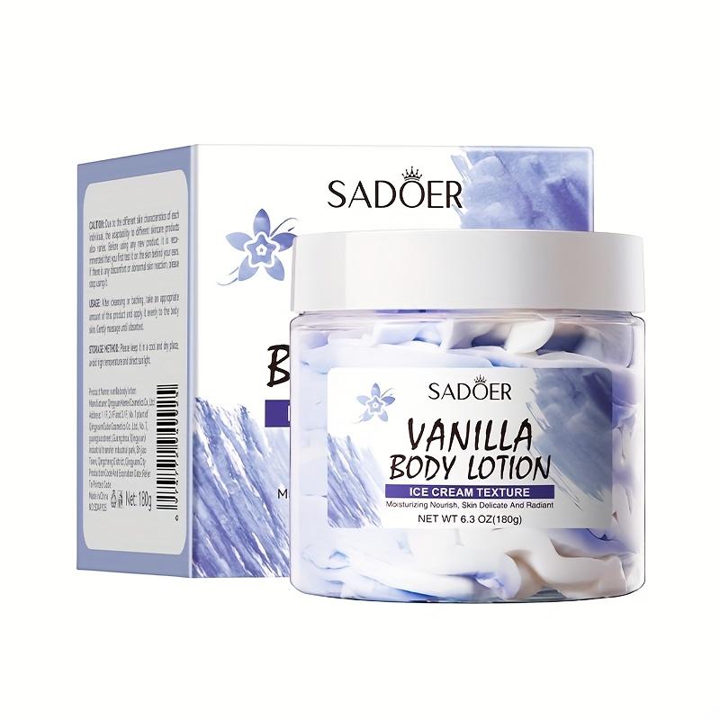 180g Vanilla Body Lotion - Ice Cream Texture Moisturizing Mixed Salad Flower Body Cream - Hydrating, Rejuvenating and Nourishing Dry Skin