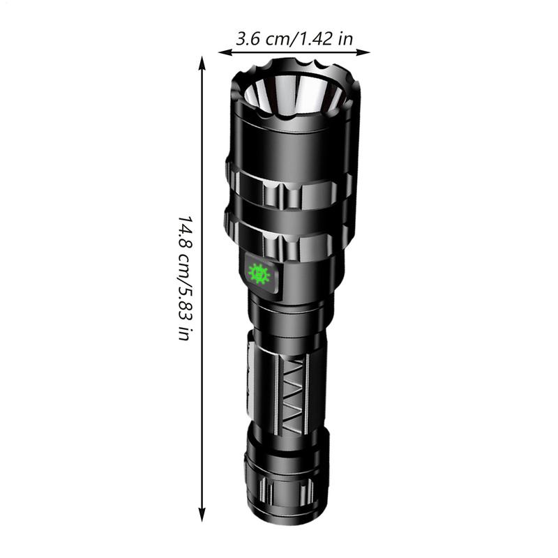 Strong Flashlight USB Rechargeable Outdoor Torch Multi-Mode Portable Waterproof Flashlight For Hunting Hiking Climbing Adventure