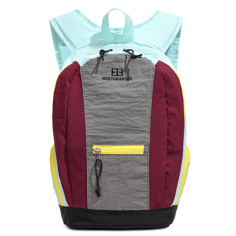 Lightweight Nylon Backpack for Women Men Casual Colorblock School Bag Outdoor Travel Pack