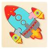 3D Wooden Animal & Vehicle Puzzle Blocks - Educational Hand-Grasp Board for Kids