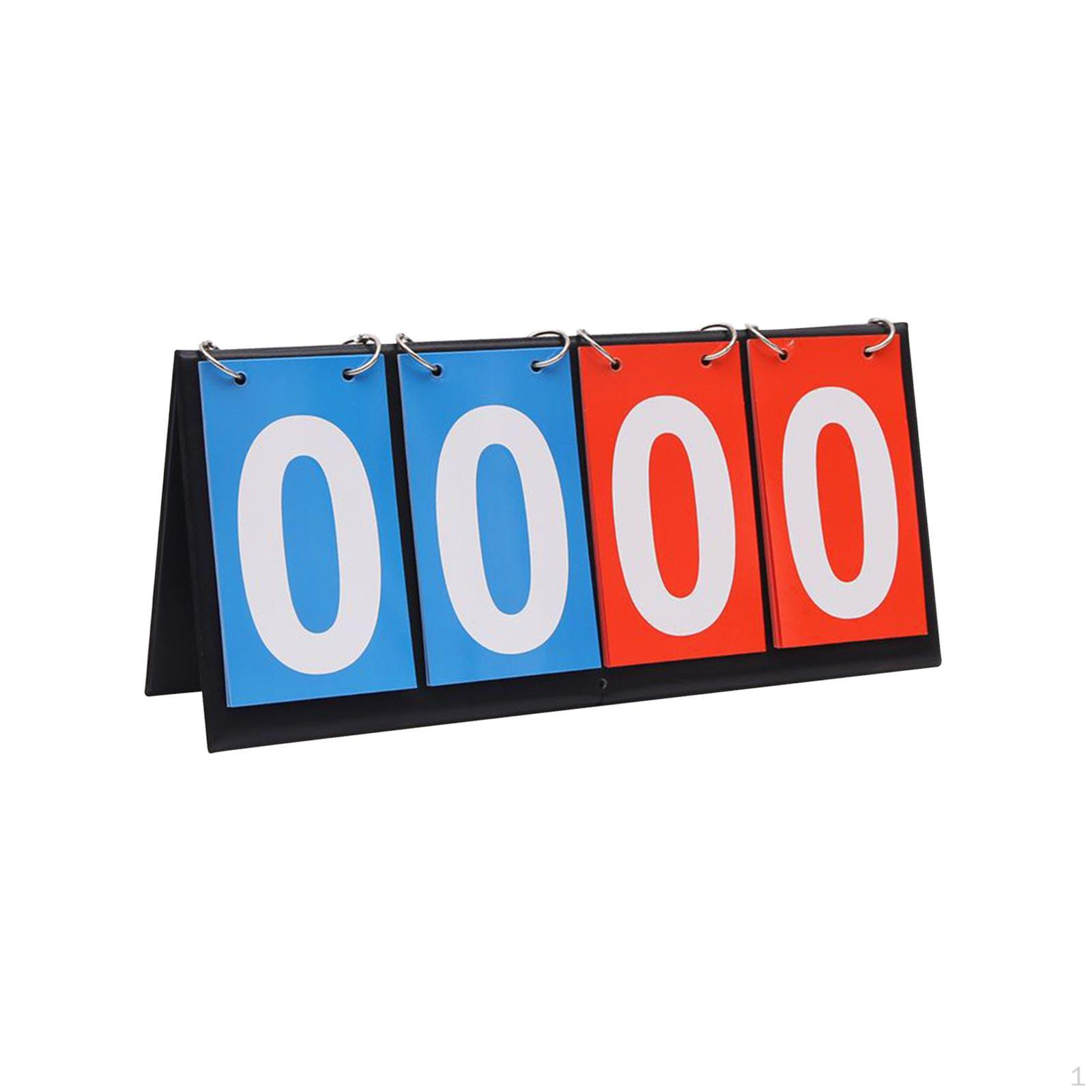 Portable Scoreboard for Soccer And Basketball Games Blue Red