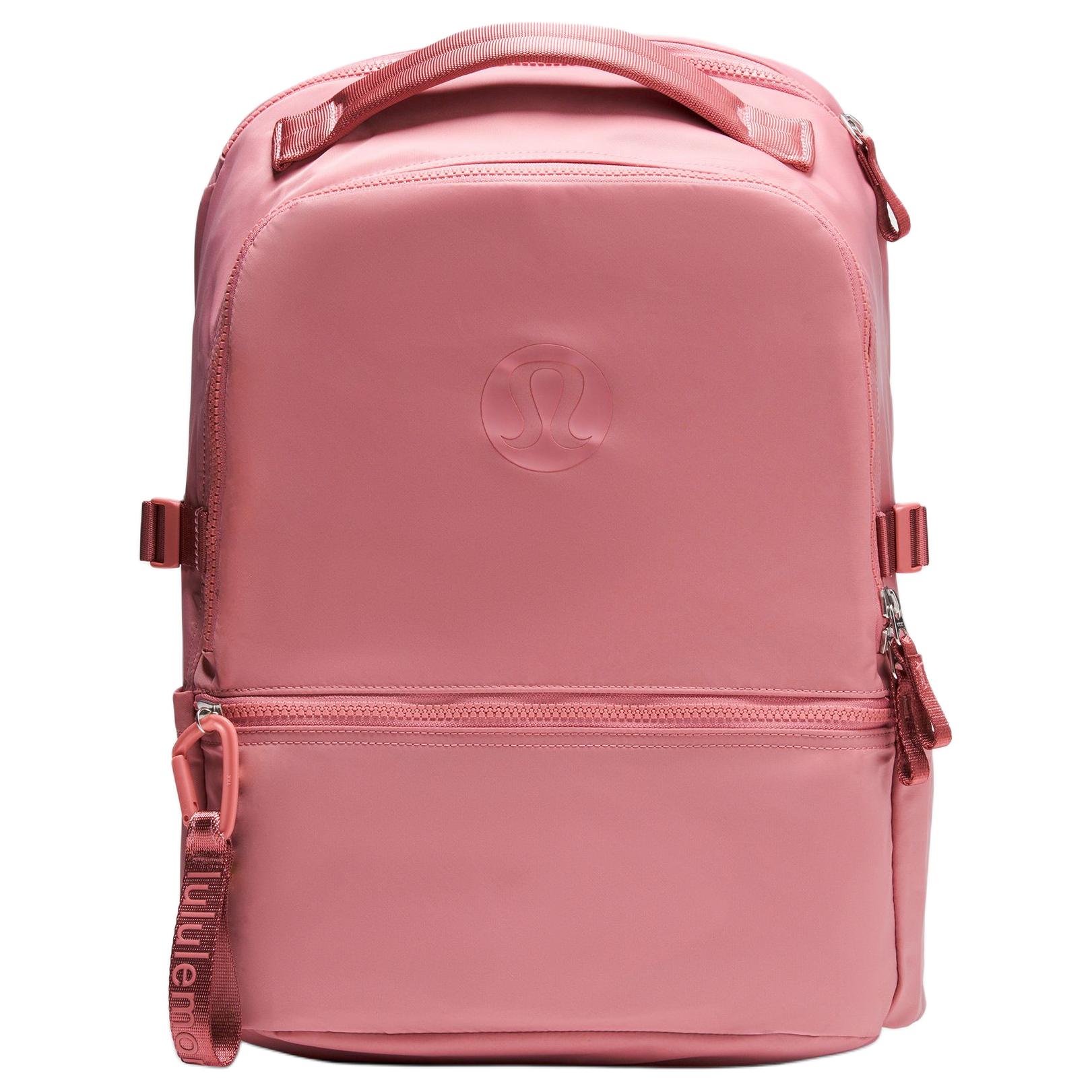 Lululemon New Crew 22L Casual Fashion Nylon Backpack Unisex Backpack Deep-Pink LU9B15S-321318 Pink