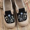 Nouvelles chaussures pastorales en lin pour étudiantes, chaussures en toile, chaussures de pêcheur respirantes à une pédale