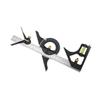 High-Precision Adjustable Stainless Steel 90-Degree Right Angle Woodworking Ruler with 45-Degree Multi-Function Combination.