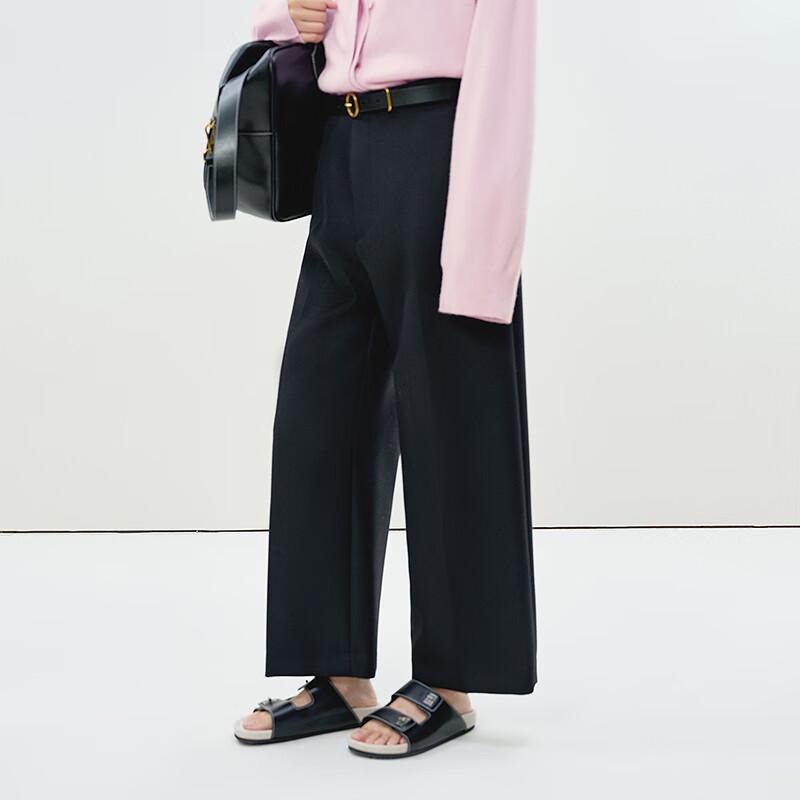 

LESS 2025 Spring Straight Loose Cropped Trousers XL