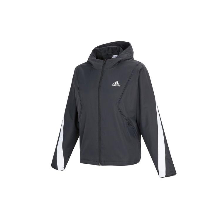 (WMNS) adidas Sports Hooded Jacket Black Women s HF2469 XL