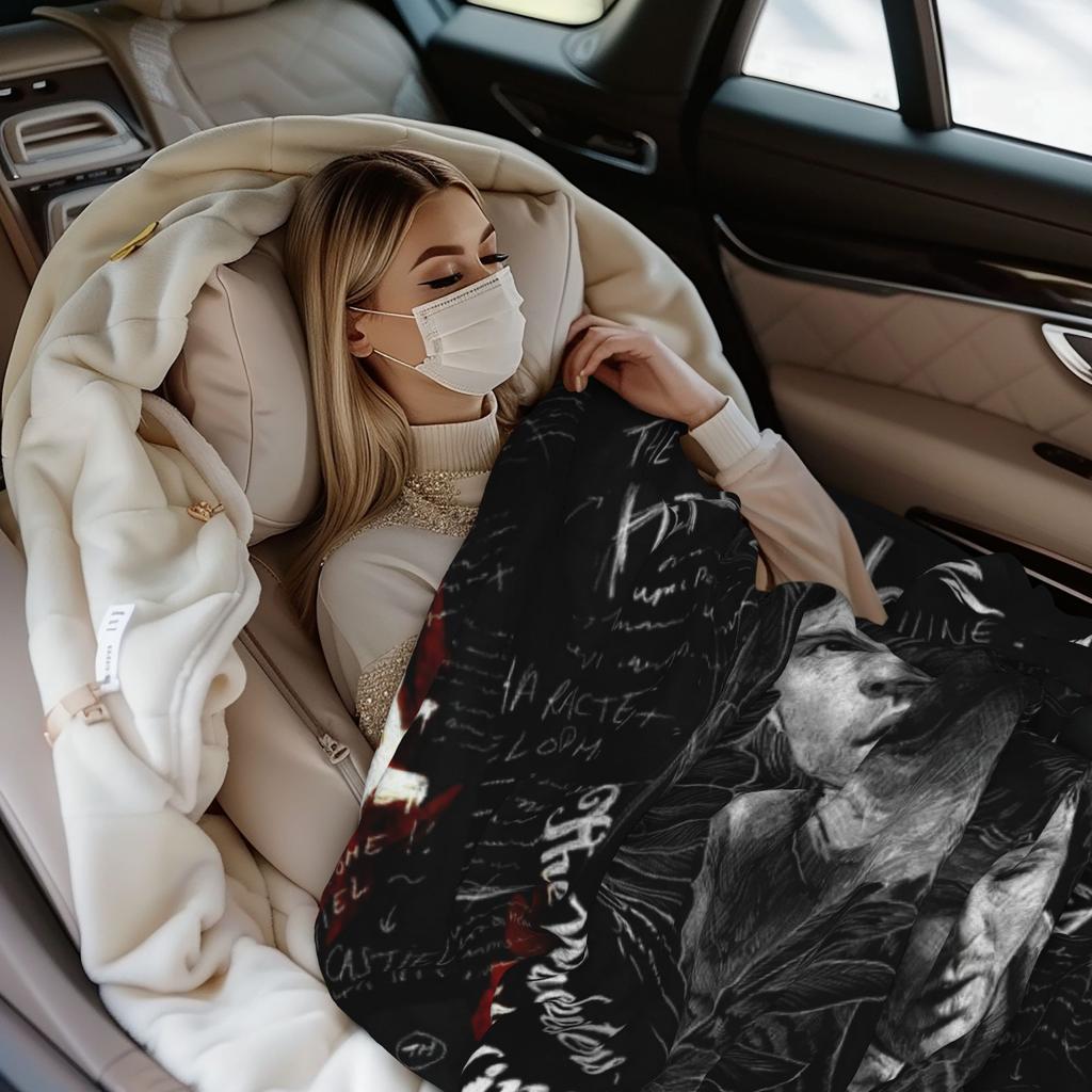 Sam Winchester Dean Winchester Castiel Blanket Cover Velvet Supernatural Movie Wings Thin Throw Blankets for Bedroom Sofa Quilt