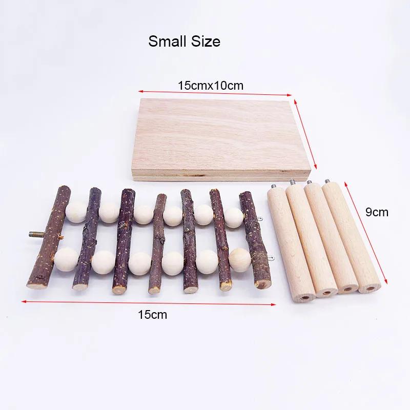 

Funny Hamster Toy Apple Tree Ladders Platform Natural Wooden Toys For Chinchilla Hamster Small Animals Pets Cage Accessories
