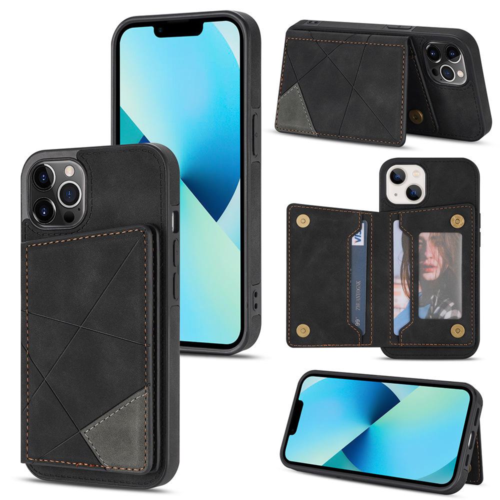 Premium Leather Phone Case for iPhone 13 Pro Max and Samsung S22 - Multi-functional and Protective Apple Skin-feel Design