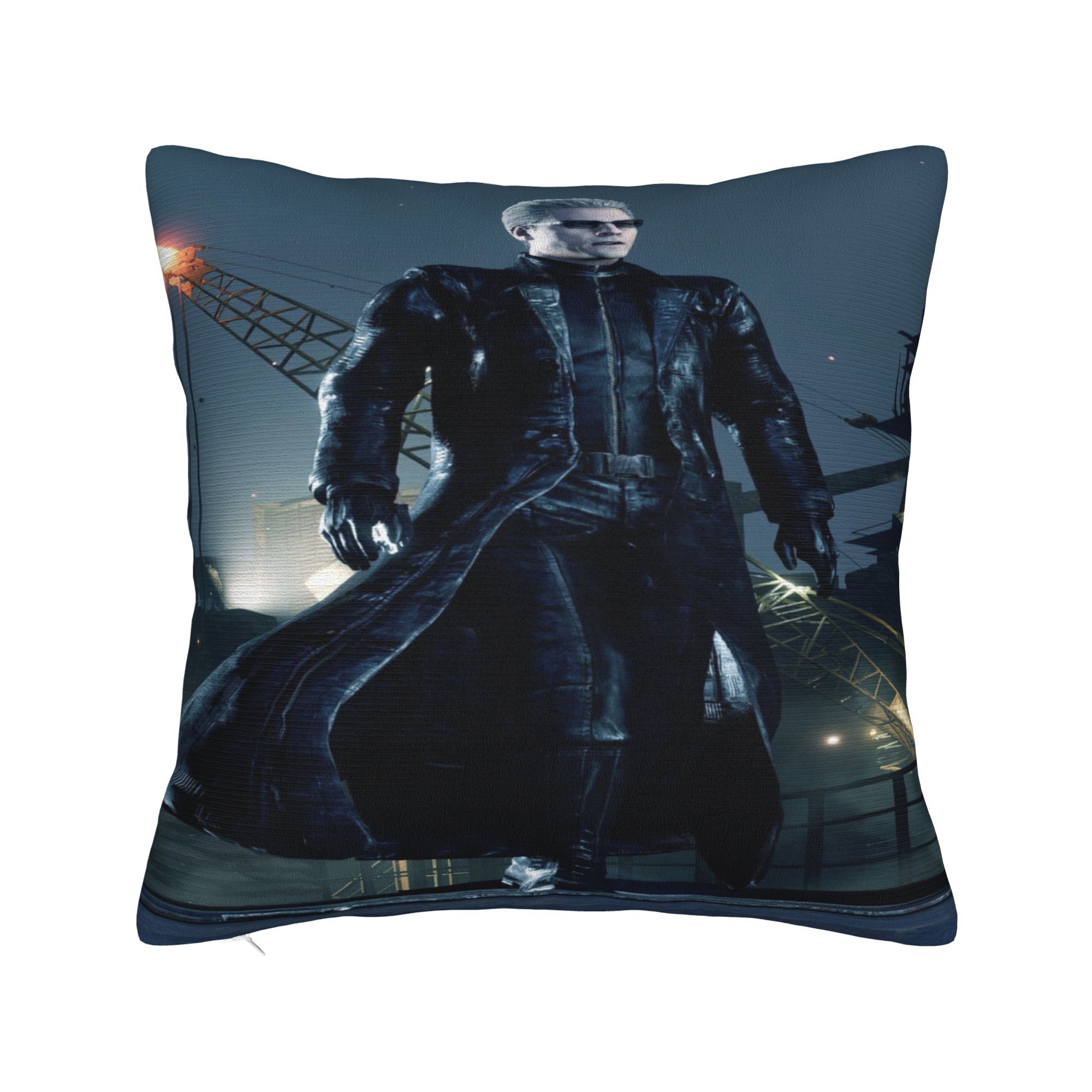 Y2K Сиденье Альберт Вескер Декор Наволочка Мерч Чехол на подушку Молния Мультиразмер 12x12in 30X30cm