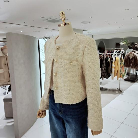 Ab.f.z 2026SS Round Tweed Jacket AZA1ZJ03