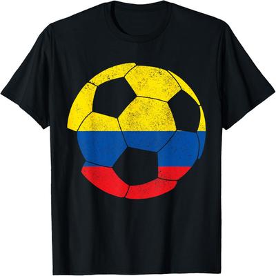 Colombia Ecuador Colombian Flag Fan Pride Soccer Player T-Shirt