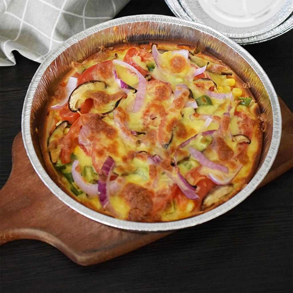9-Zoll Kuchenformen (10 Stück) - Einweg-Aluminium-Kuchenformen, Strapazierfähig, Backblech-Platten, Standardgröße