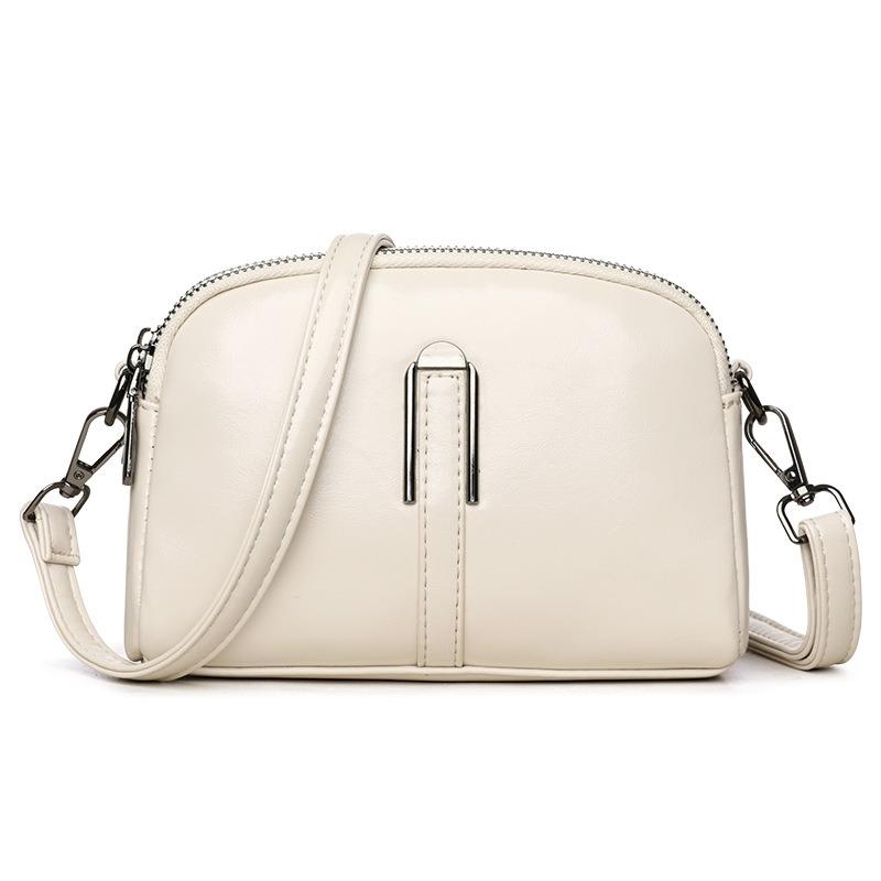 Retro mobile phone messenger bag women's new double-layer change shoulder bag fashionable simple texture mother bag