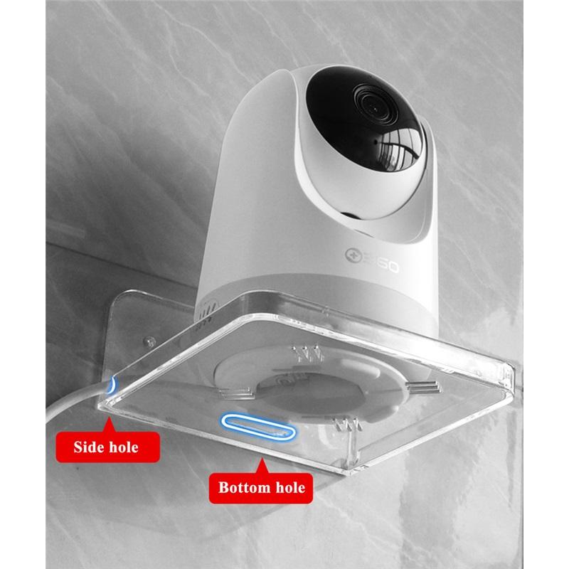 Μικρό Πλωτό Ράφι Αυτοκόλλητο Επιτοίχιο για Μικροαντικείμενα Βάση Soundbar Έξυπνο Ηχείο Διαφανές Πλαστικό Επιτοίχιο Ράφι Χωρίς Τρύπημα