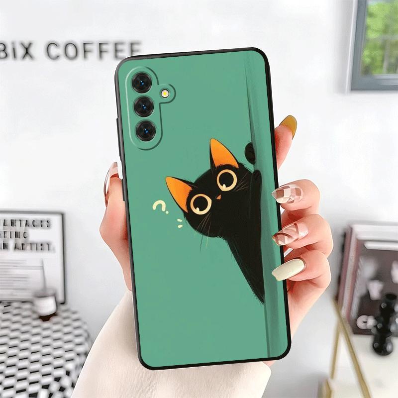 Cat Cute Kitten Cartoon Soft Phone Case for Samsung A17 A37 A57 A16 A26 A36 A56 A15 A25 A35 A55 A14 A24 A34 A54 A13 A23 A33 A53
