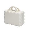 Partools Mini Suitcase, Fluffy White Carry-On Storage Case, Stylish and Lightweight, Carry-On Compatible (White)