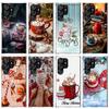 Winter Kaffee Weihnachten Handyhülle Für Samsung Galaxy S23 S24 S25 Edge S26 Ultra S22 + S21 Plus S20 FE Hülle Silikon Druck Shel