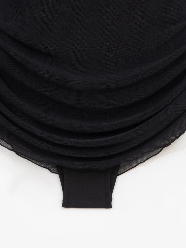 Siatka Seksowny Sznurek Jednoczęściowy Strój Kąpielowy Bikini Damska Moda Plaża Wakacje Elegancki Strój Kąpielowy