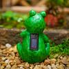 Solar Turtle Frog Owl Statue Garden Light Figurine Outdoor Lawn Decor Statue Waterproof Cute Animal Ornaments Patio Balcony Yard