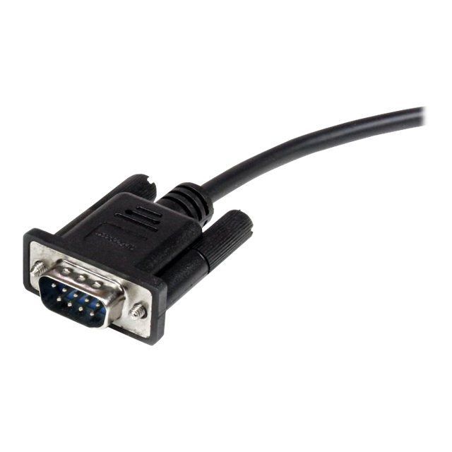 Câble série DB9 RS232 en liaison directe M/F - 1 m - Noir - STARTECH