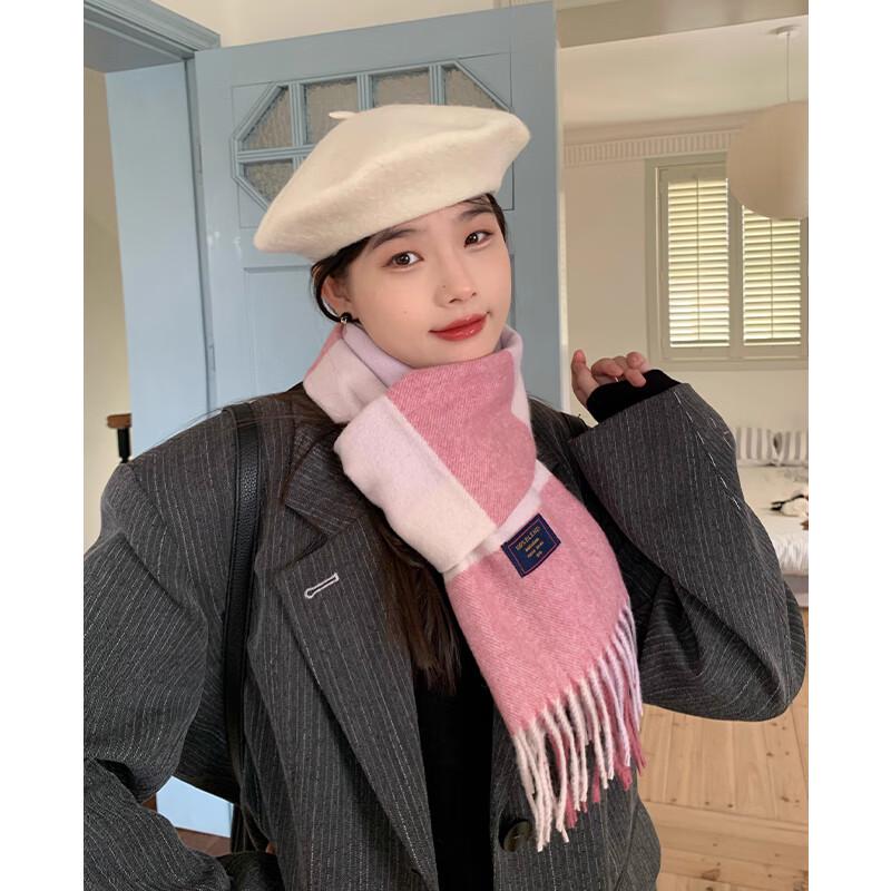 

VICTORIA&VERA Autumn/Winter Large Plaid Tassel Scarf One Size