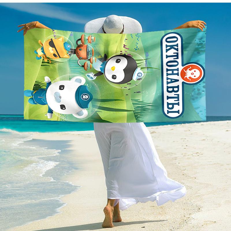 1pc OCTONAUTS1 Beach Towel, Comfortable and Thick, and Swimming/Bath/Picnic/Camping Towel, Suitable for Seaside Beaches