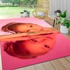 Pink Reflection Portrait Carpet Rug Soft Washable Antislip Home Living Room Sofa Mats Personalized Christmas Rug