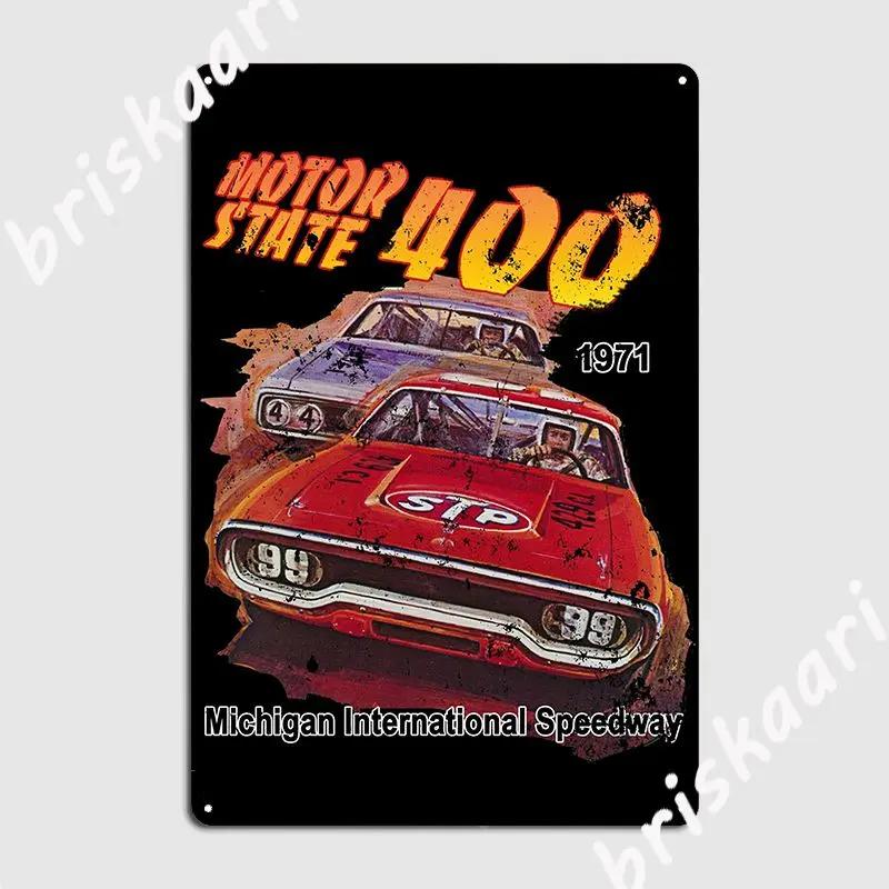 Motor State 400 Metal Sign Bar Cave Custom Poster Cinema Garage Tin Sign Posters 20X30CM
