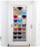 Wall-Mounted 24-Pocket Transparent Hanging Organizer for Baseball Hats