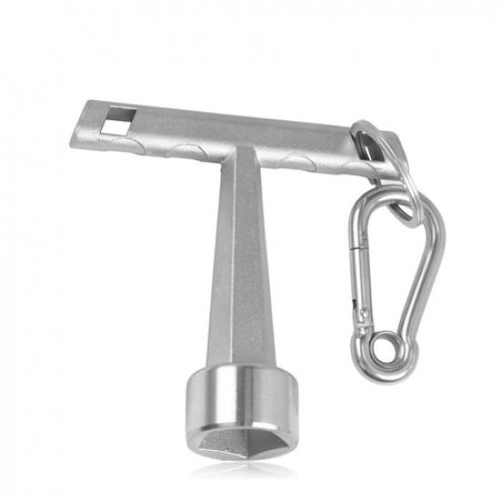 Stainless 13/16   Penta Curb Box Key Wrench for Pentagon Curb Stop Boxes