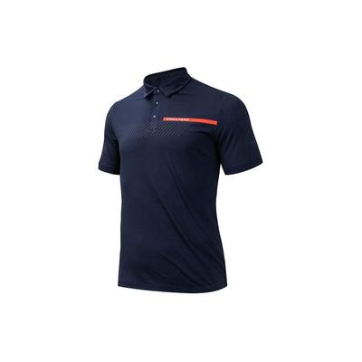 Training Series Letter Pullover Knitted Sports Polo Shirt Men Tops Midnight-Blue 152427138-3