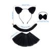 Kids Cats Costumes Set Cats Ears Headbands Tail Bowtie Tutu Skirt Animal Cosplay Costumes for Halloween Christmas Party