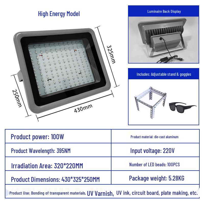 UV High-Power LED Curing Lamp for Resin and Ink