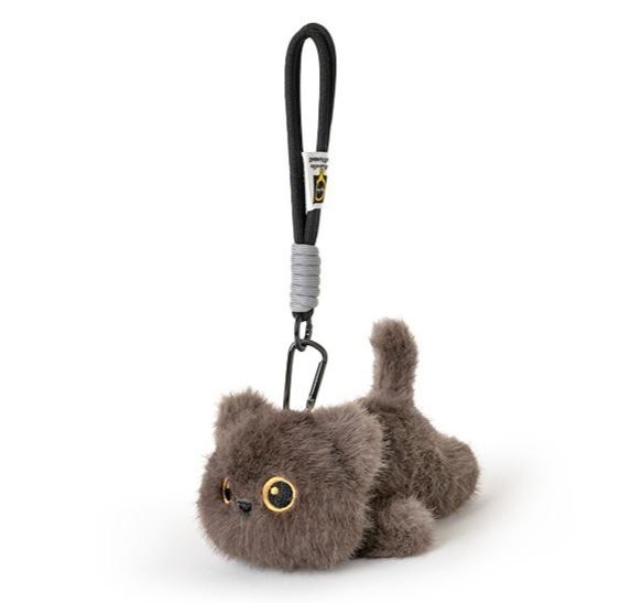 Cartoon Cat Plush Toys Cute Animals Siamese Kitten Lovely Stuffed Doll Black Cat Pendant KeyChain Plushie Birthyday Xmas Gift