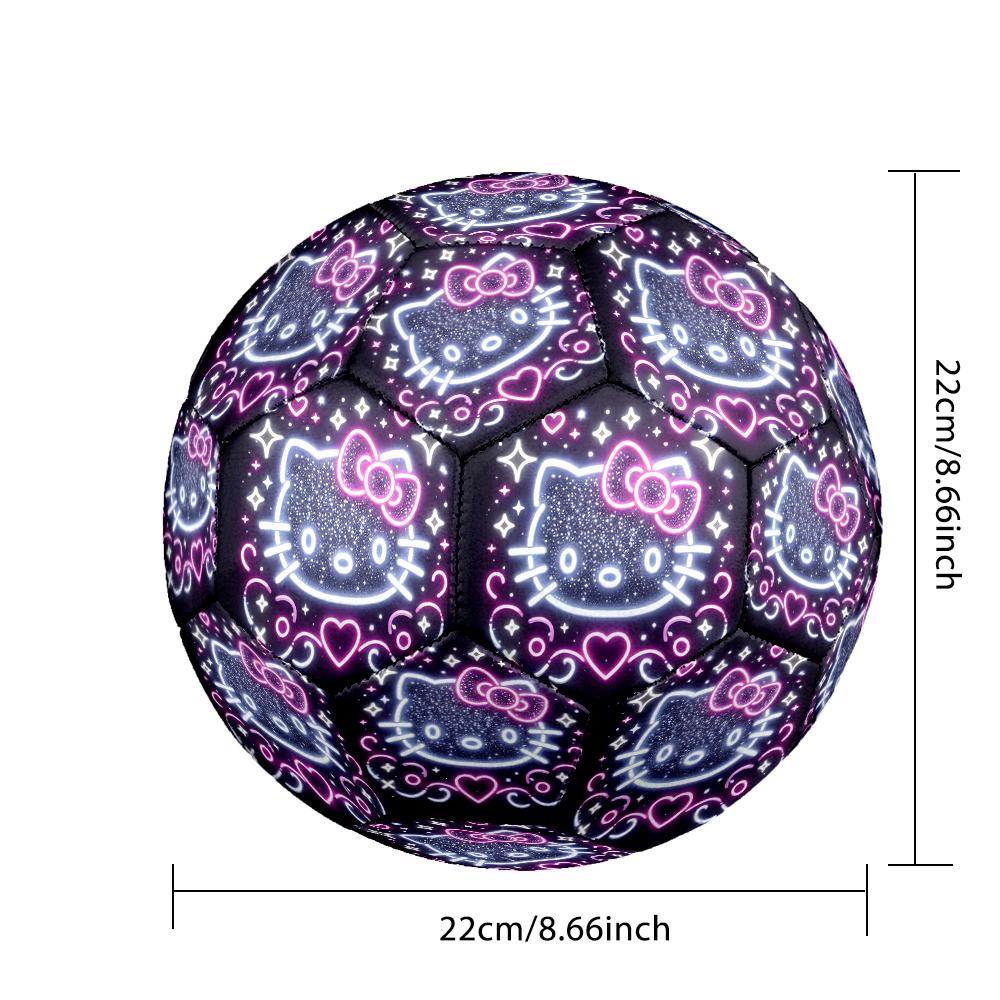 1pc Hello Kitty Pattern Football, Standard Size 5 Soccer Ball Stylish Sport Football for Competition Play and Training