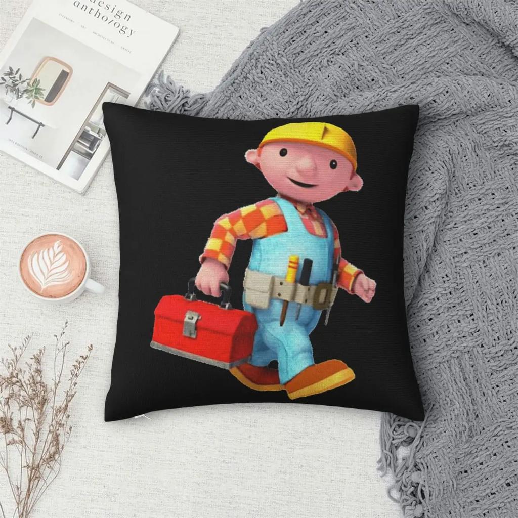Bob der Baumeister Kissenbezug Polyester Kissenbezug Dekorationen Können wir das schaffen Werkzeugkiste Traktor Wurfkissenbezug Bezug Zuhause