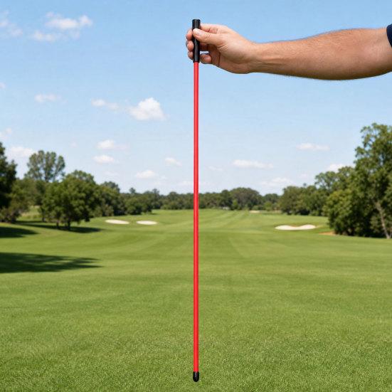 Składany kijek do wyrównywania w golfie, Teleskopowy wskaźnik kierunku swingu golfowego, Pomoc treningowa do praktyki golfa do celowania, Puttingu, Swingu
